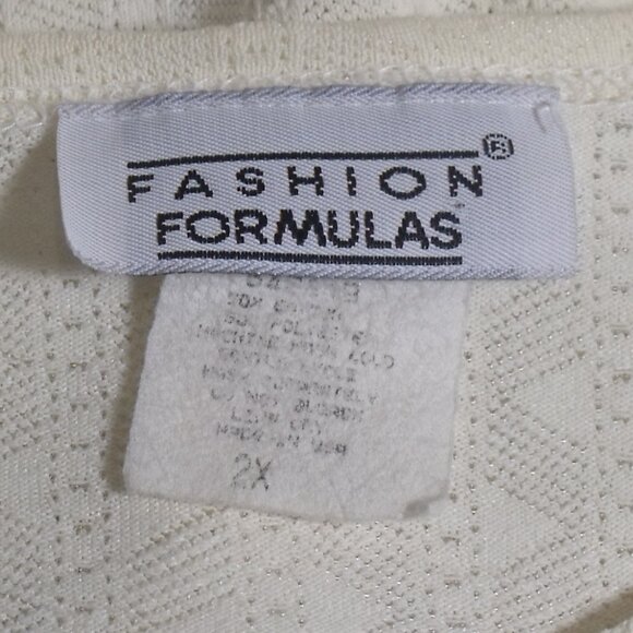 Fashion Formulas Womens Dressy Cream Button Front Tunic Top Size 2X - Picture 8 of 8